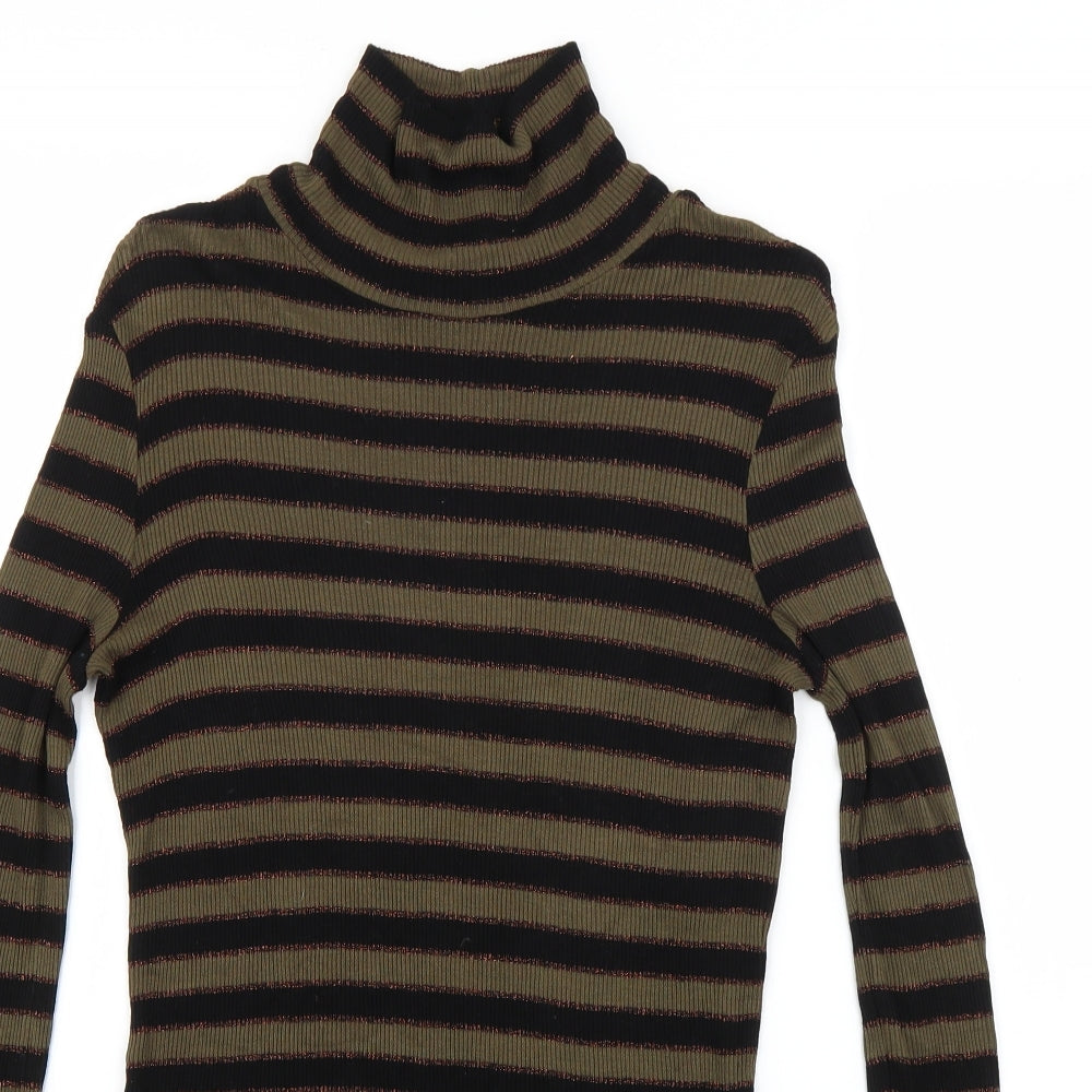 AllSaints Womens Multicoloured Striped  Pullover Jumper Size M