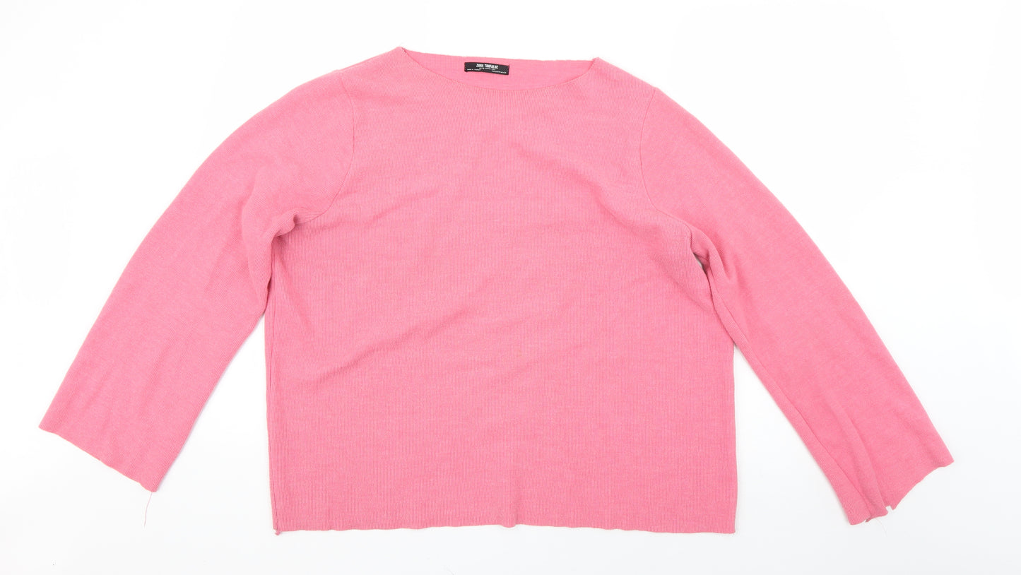 zara trafaluc Womens Pink   Pullover Jumper Size M