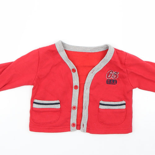 Earlydays Baby Red   Cardigan Jumper Size 9-12 Months