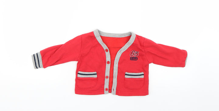 Earlydays Baby Red Cardigan Jumper Size 9-12 Months