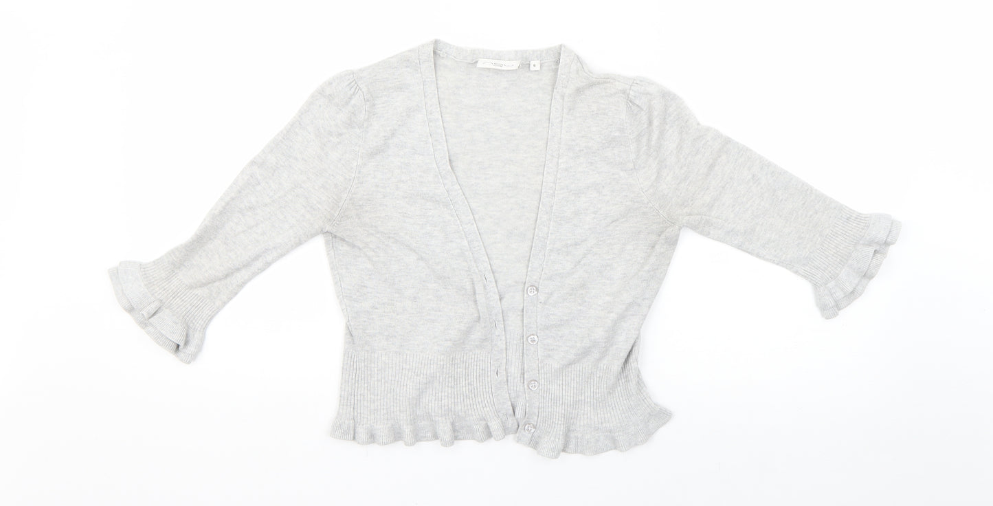 New Look Womens Grey   Cardigan Jumper Size 6