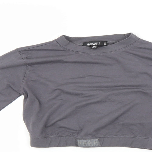 Missguided Womens Grey   Pullover Sweatshirt Size 6