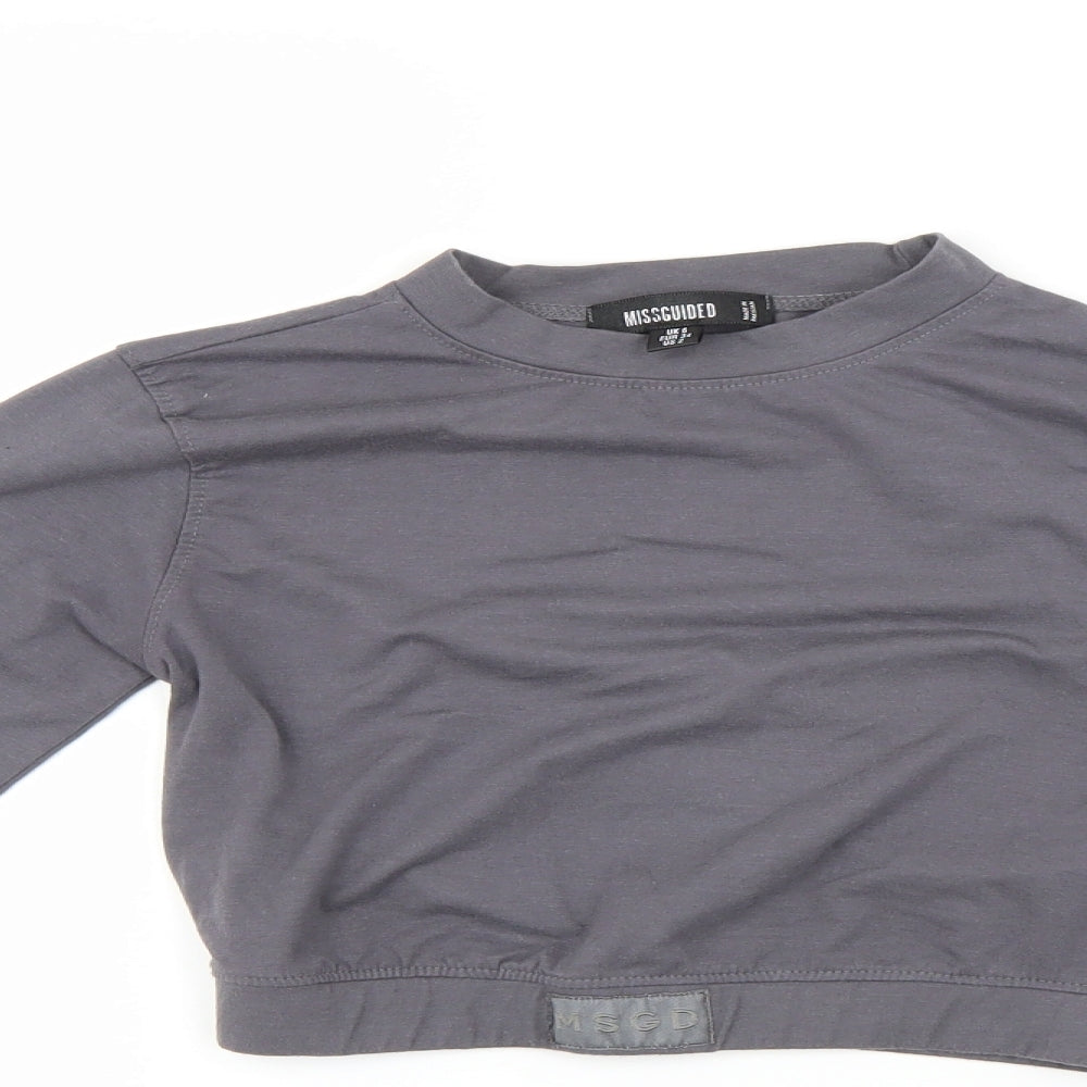 Missguided Womens Grey   Pullover Sweatshirt Size 6