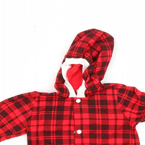 glitterbug Baby Red Check  Basic Jacket Jacket Size 9-12 Months