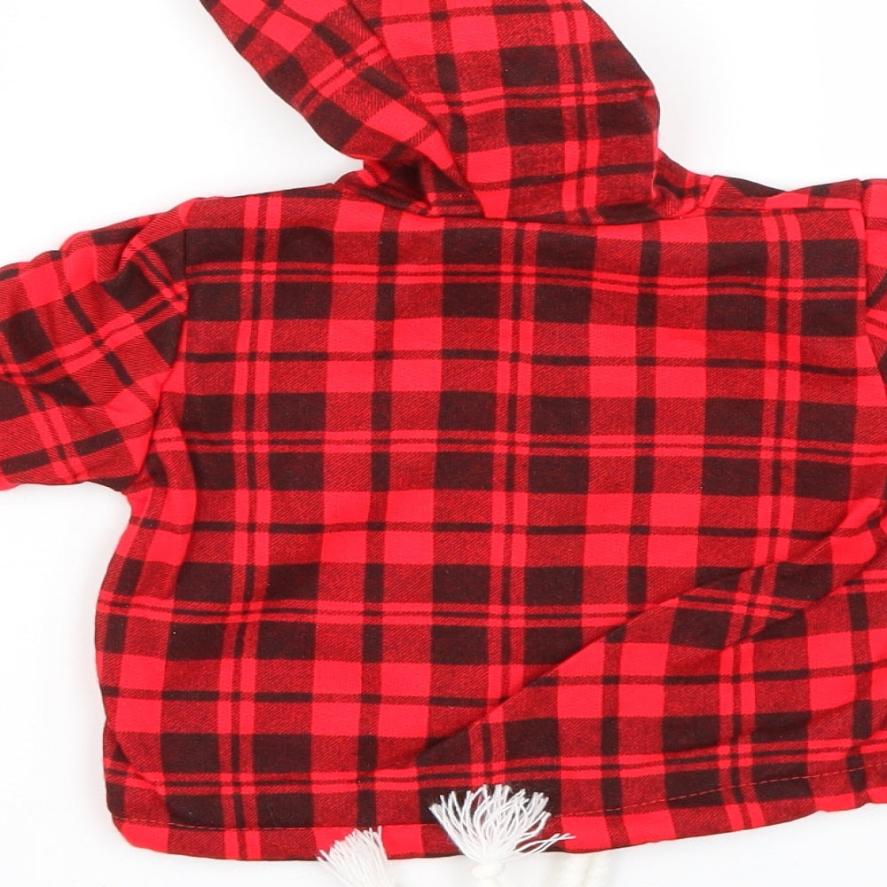 glitterbug Baby Red Check  Basic Jacket Jacket Size 9-12 Months