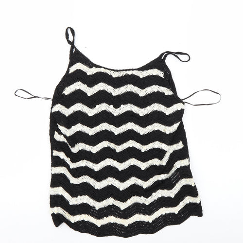 Principles Womens Black Striped  Basic Tank Size M