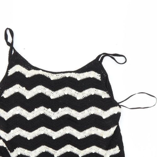 Principles Womens Black Striped  Basic Tank Size M