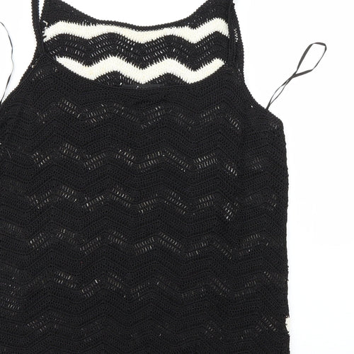 Principles Womens Black Striped  Basic Tank Size M