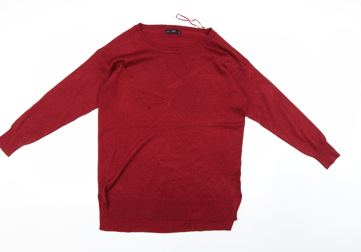 F&F Womens Red   Pullover Jumper Size 10