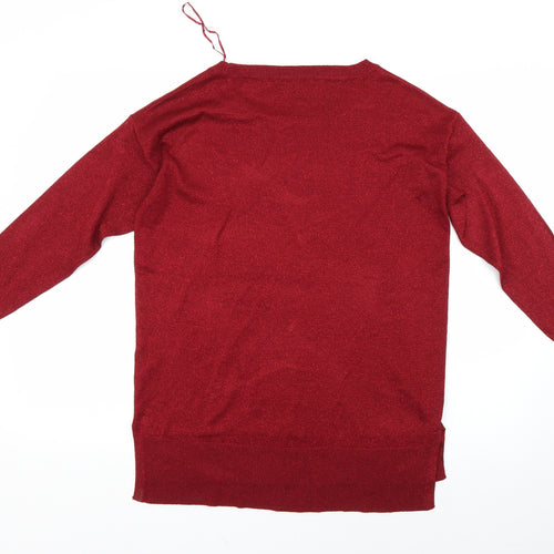 F&F Womens Red   Pullover Jumper Size 10