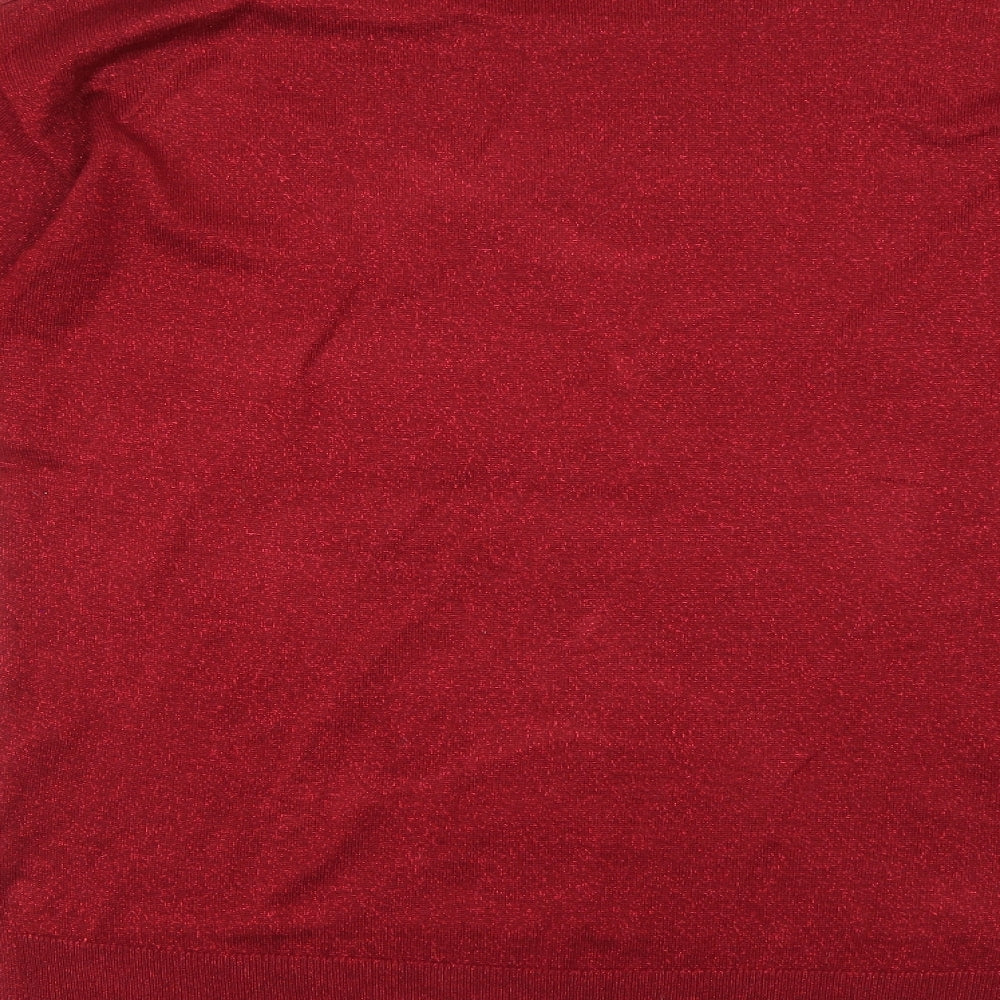 F&F Womens Red   Pullover Jumper Size 10