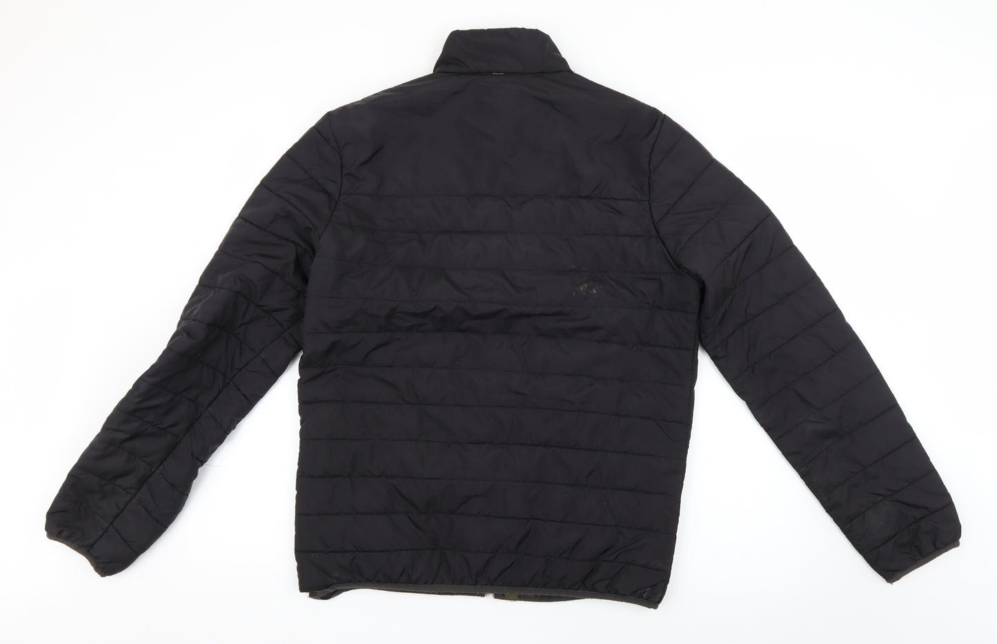 George Mens Black   Puffer Jacket Coat One Size