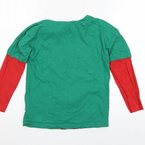 F&F Boys Green   Basic T-Shirt Size 6-7 Years  - Christmas t shirt