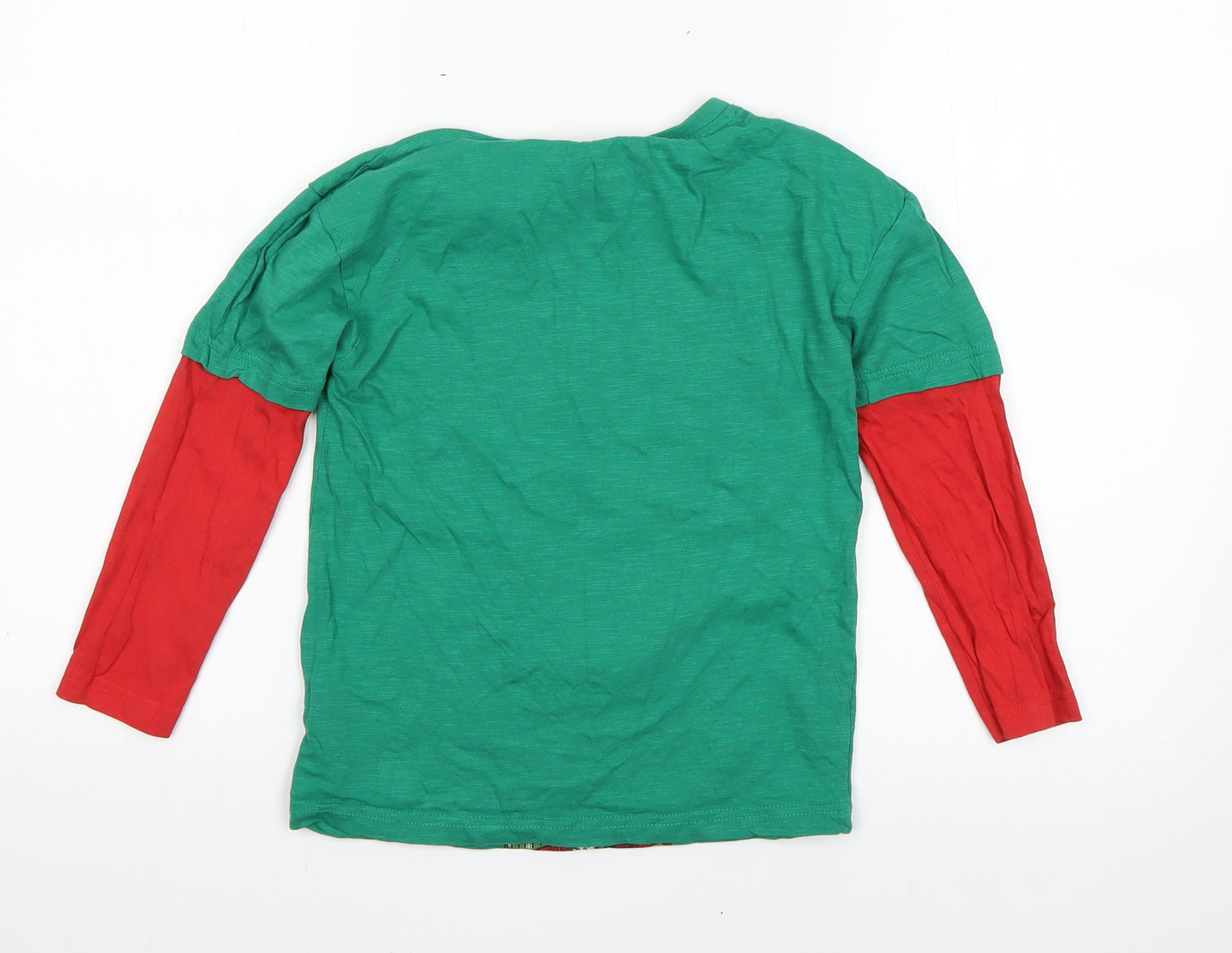 F&F Boys Green   Basic T-Shirt Size 6-7 Years  - Christmas t shirt