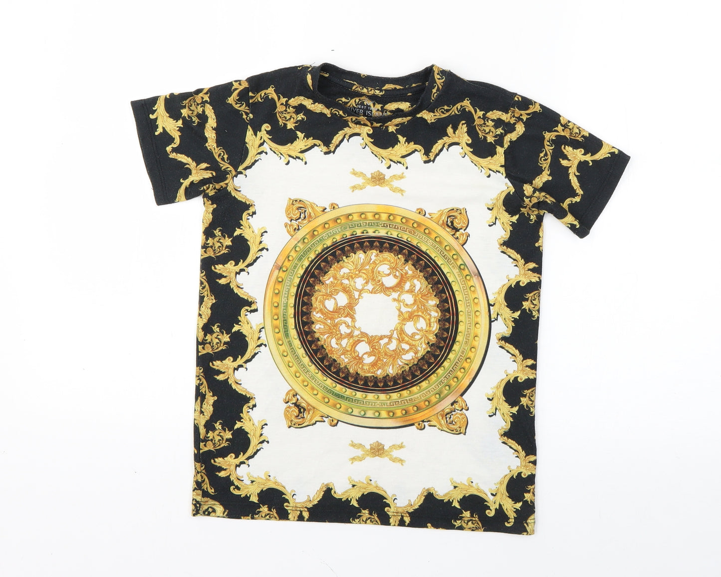 River Island Boys Multicoloured Paisley  Basic T-Shirt Size 5-6 Years