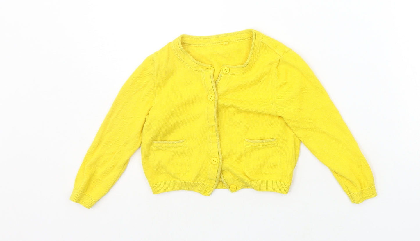 Marks and Spencer Baby Yellow   Cardigan Jumper Size 12-18 Months