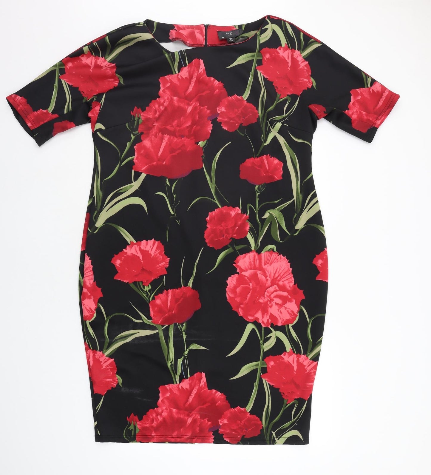AX Paris Womens Black Floral  A-Line  Size 24