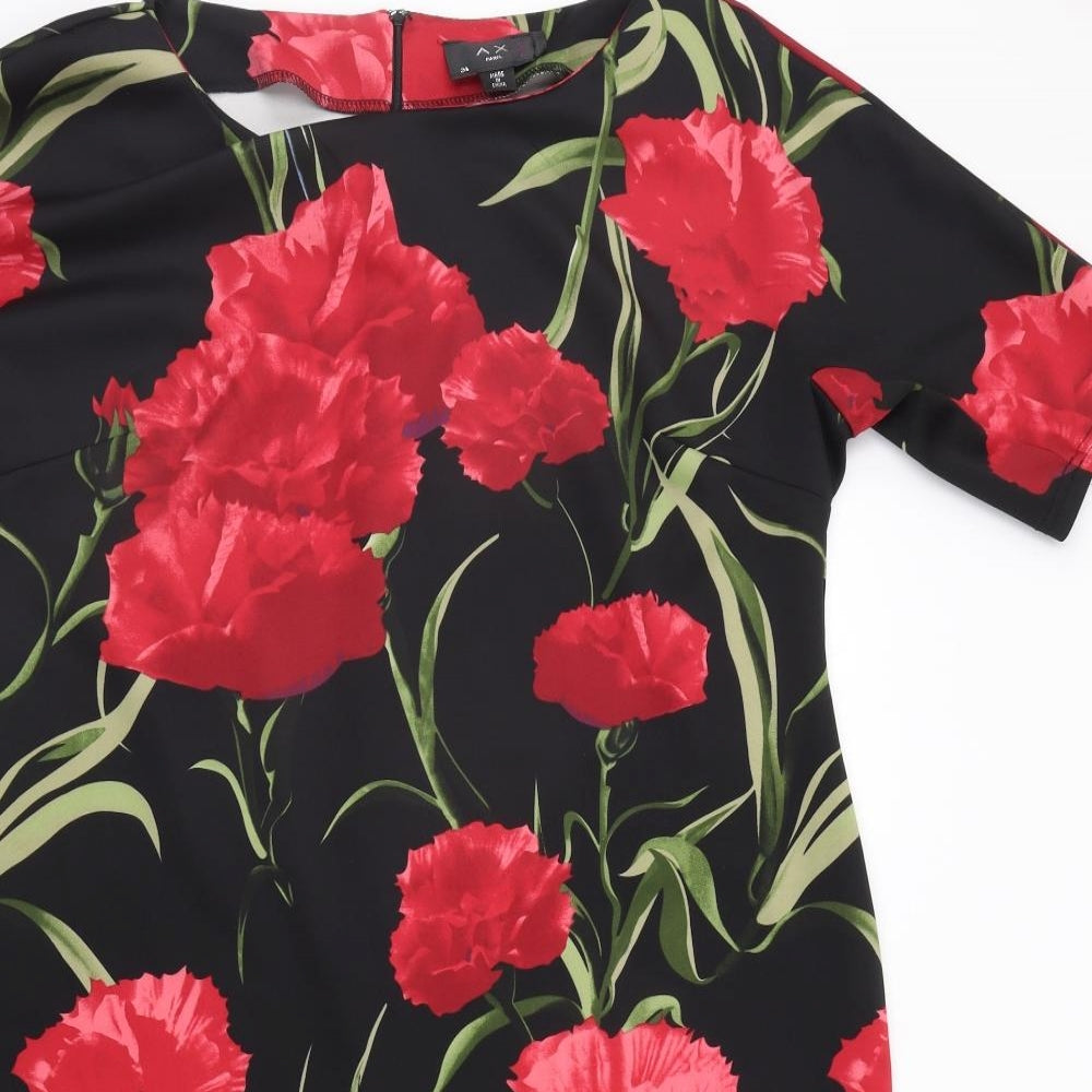 AX Paris Womens Black Floral  A-Line  Size 24