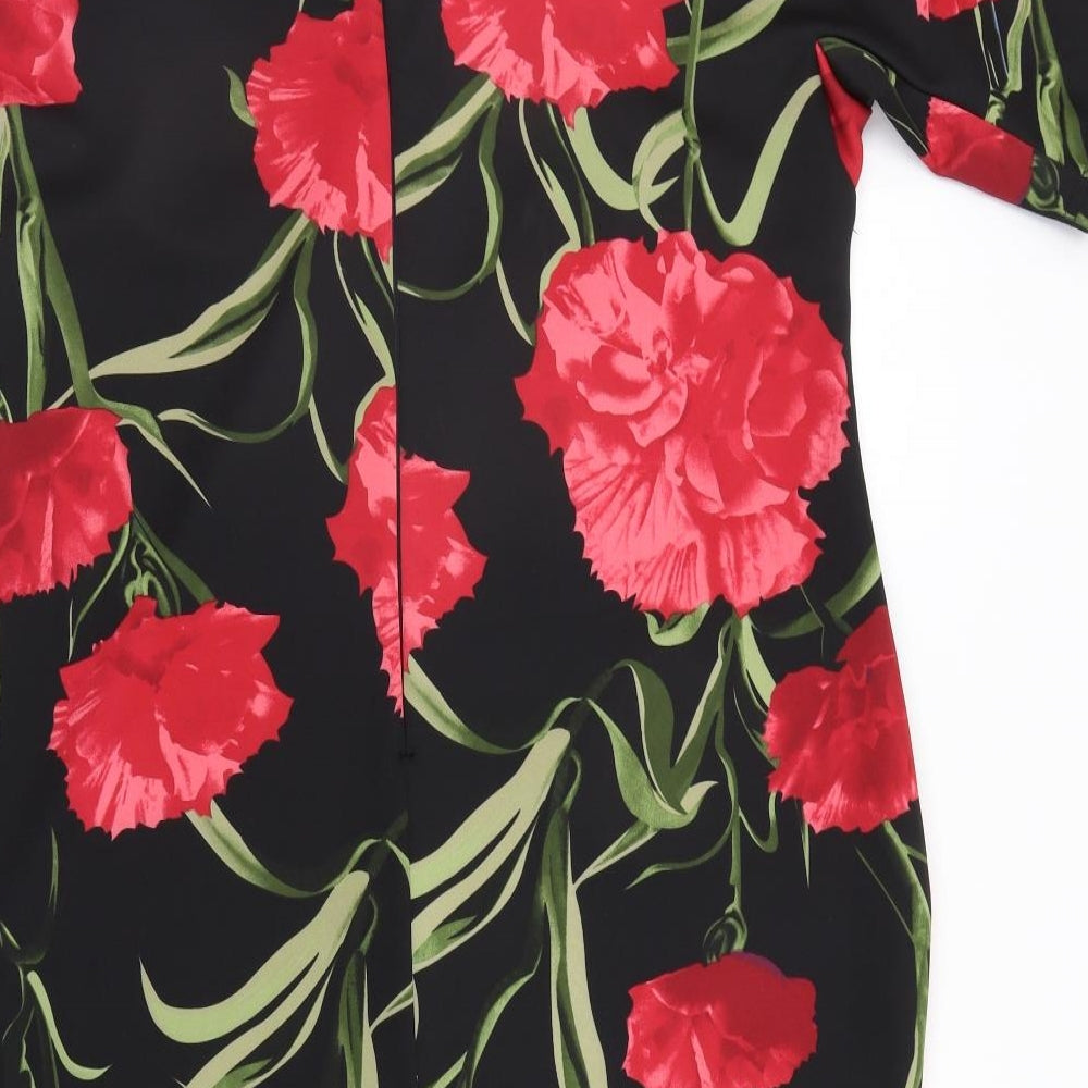 AX Paris Womens Black Floral  A-Line  Size 24