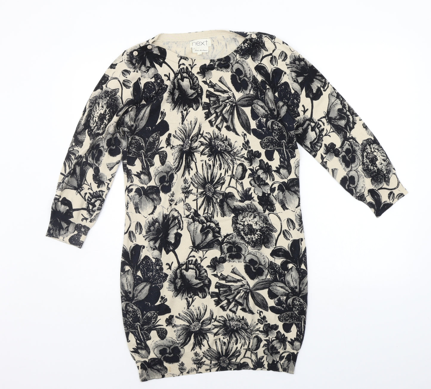 NEXT Womens Beige Floral  Jacket Dress  Size 12