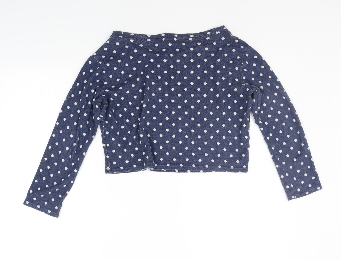 Cooperative Womens Blue Polka Dot  Pullover Jumper Size XS