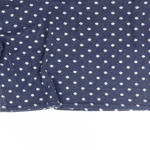 Cooperative Womens Blue Polka Dot  Pullover Jumper Size XS