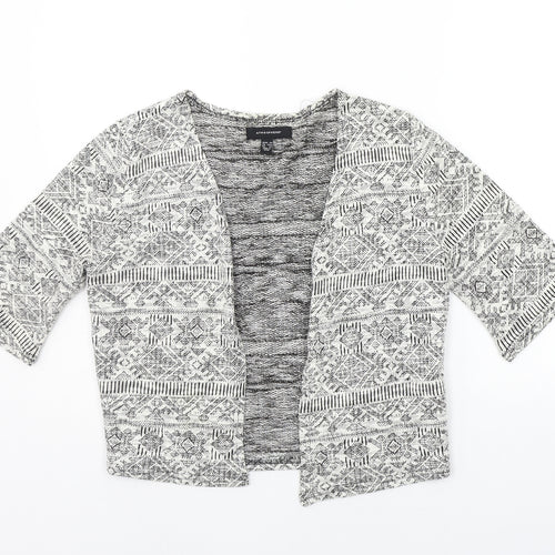 Atmosphere Womens White Geometric  Cardigan Jumper Size 8