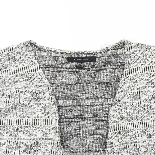 Atmosphere Womens White Geometric  Cardigan Jumper Size 8