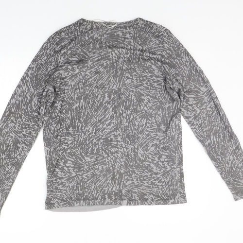 BONMARCHE Womens Grey Geometric  Pullover Jumper Size S