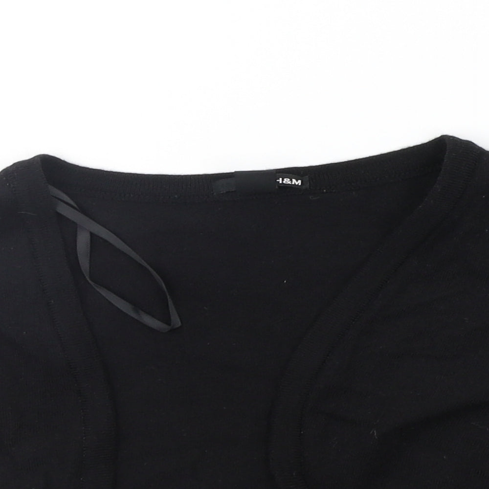 H&M Womens Black   Cardigan Jumper Size L
