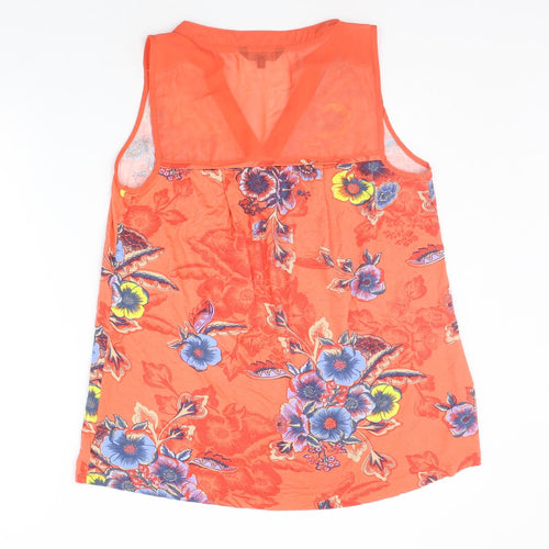 NEXT Womens Orange Fair Isle  Basic Blouse Size 10