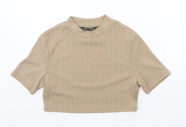 SheIn Girls Beige Basic T-Shirt Size S
