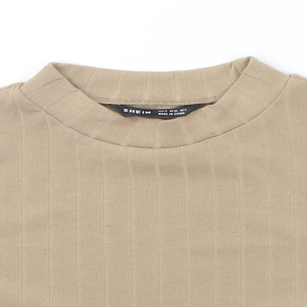 SheIn Girls Beige   Basic T-Shirt Size S