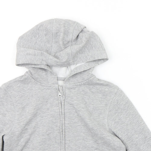 George Boys Grey   Full Zip Hoodie Size 6-7 Years
