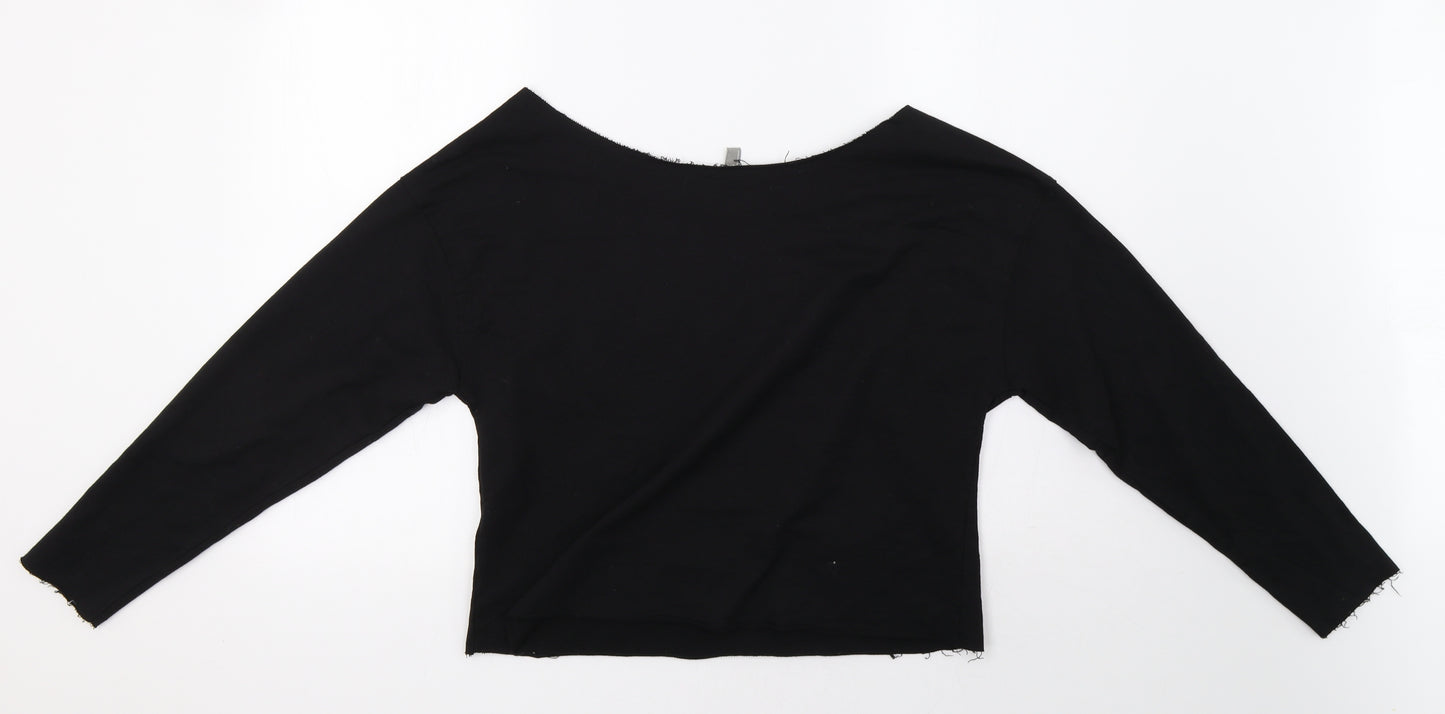 ASOS Womens Black   Pullover Sweatshirt Size 8