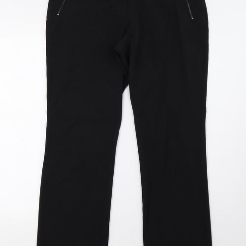 M&Co Womens Black   Trousers  Size 12 L32 in