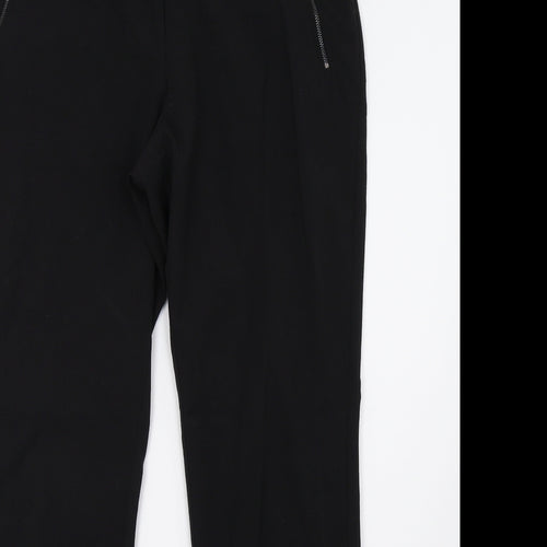M&Co Womens Black   Trousers  Size 12 L32 in