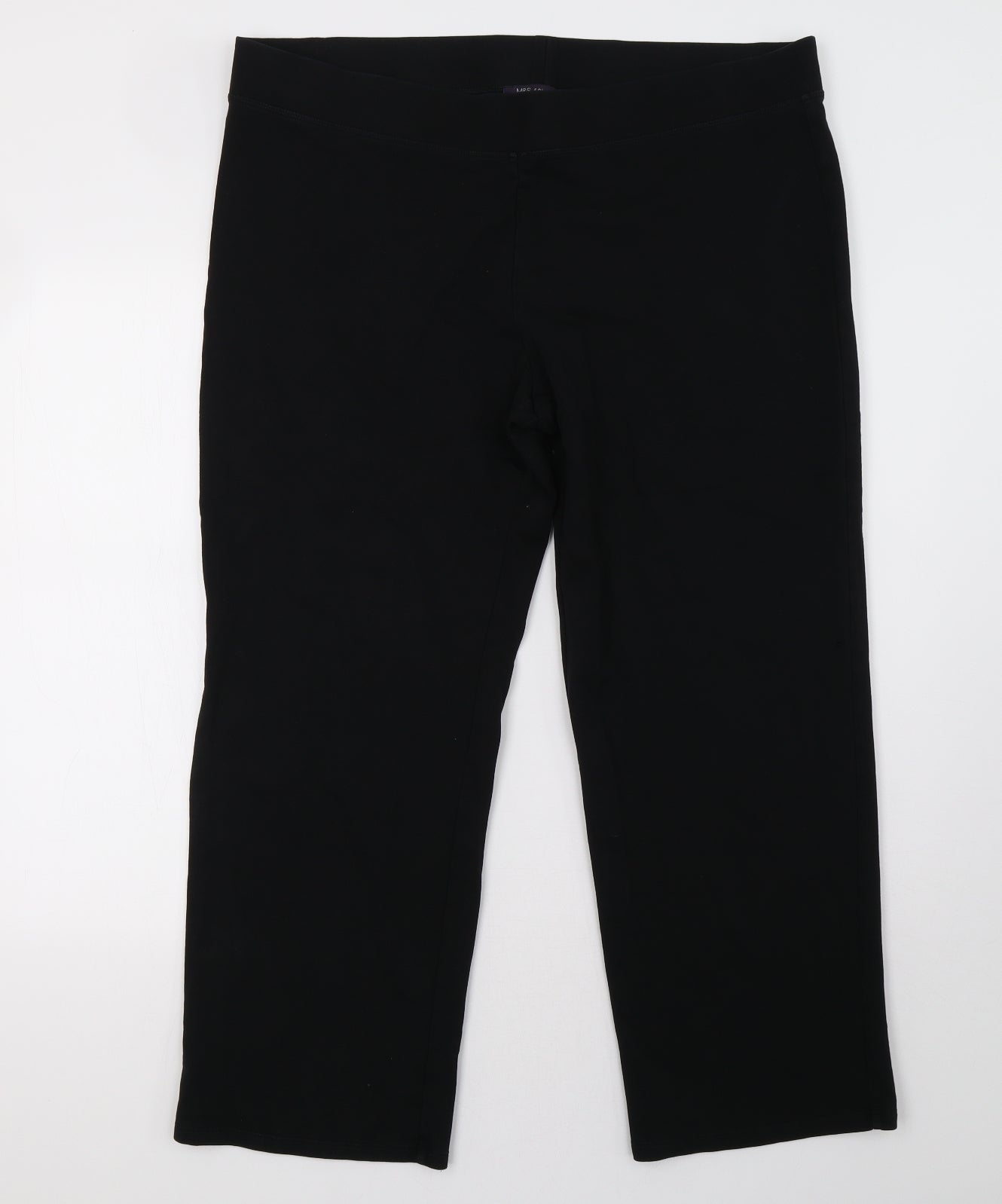 Marks and Spencer Womens Black   Trousers  Size 20 L28 in