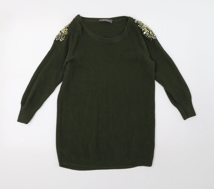 Oasis Womens Green Pullover Sweatshirt Size S