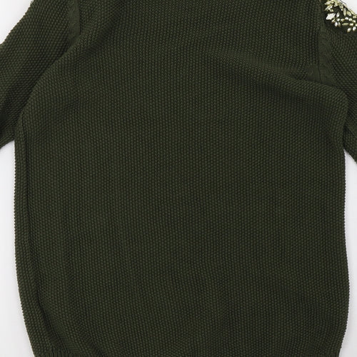 Oasis Womens Green   Pullover Sweatshirt Size S