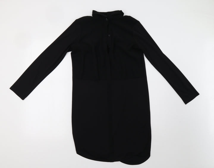Topshop Womens Black A-Line Size 8