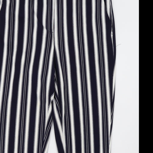 Dorothy Perkins Womens Blue Striped  Trousers  Size 16 L30 in
