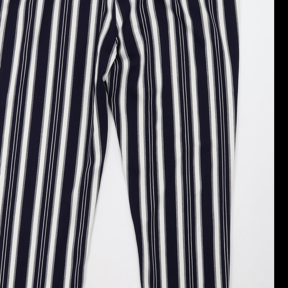 Dorothy Perkins Womens Blue Striped  Trousers  Size 16 L30 in