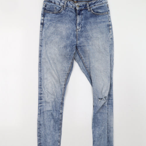 Topshop Womens Blue  Denim Skinny Jeans Size 32 L32 in