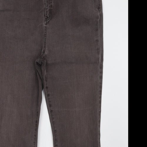 Marks and Spencer Womens Brown  Denim Straight Jeans Size 18 L32 in