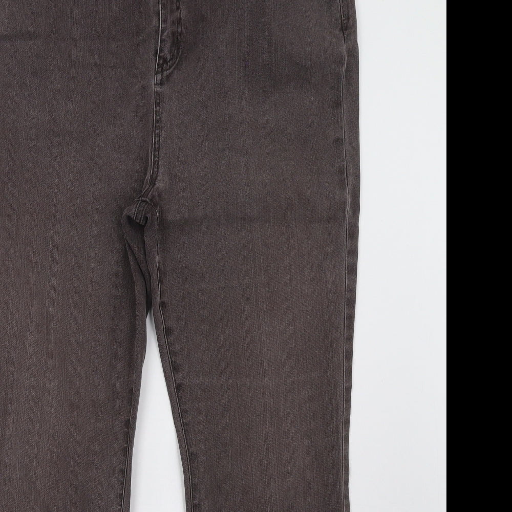 Marks and Spencer Womens Brown  Denim Straight Jeans Size 18 L32 in