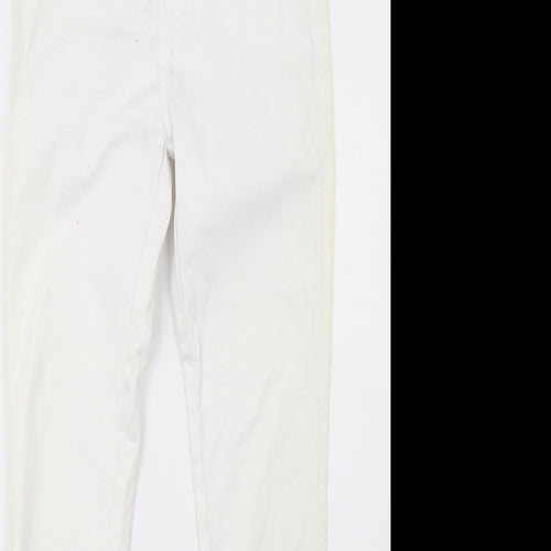 red chilli Womens White   Trousers  Size 8 L32 in
