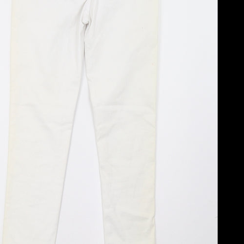 red chilli Womens White   Trousers  Size 8 L32 in