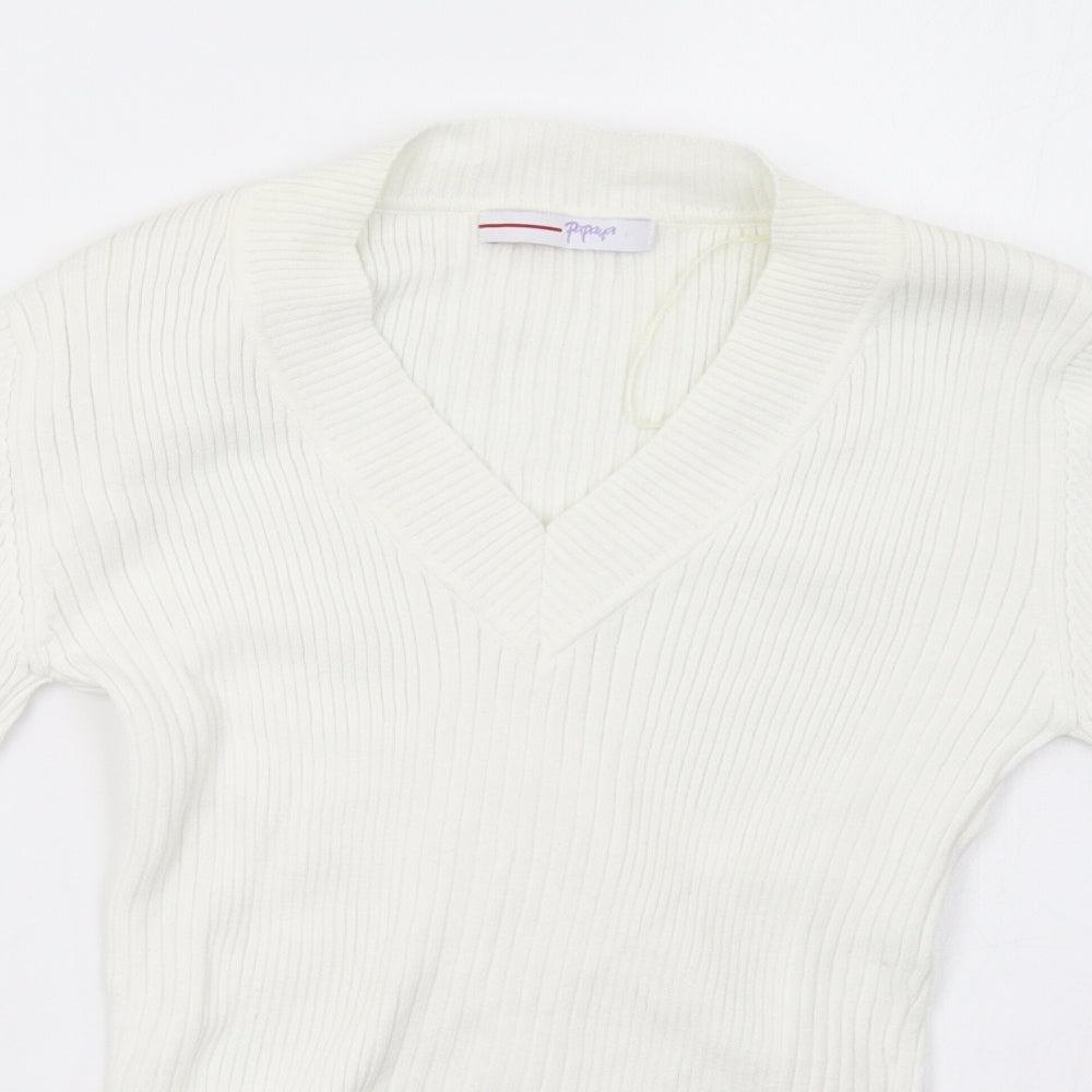 Matalan Womens White   Pullover Sweatshirt Size 8