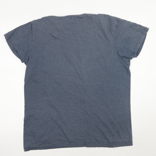 Cedar Wood State Mens Blue    T-Shirt Size L